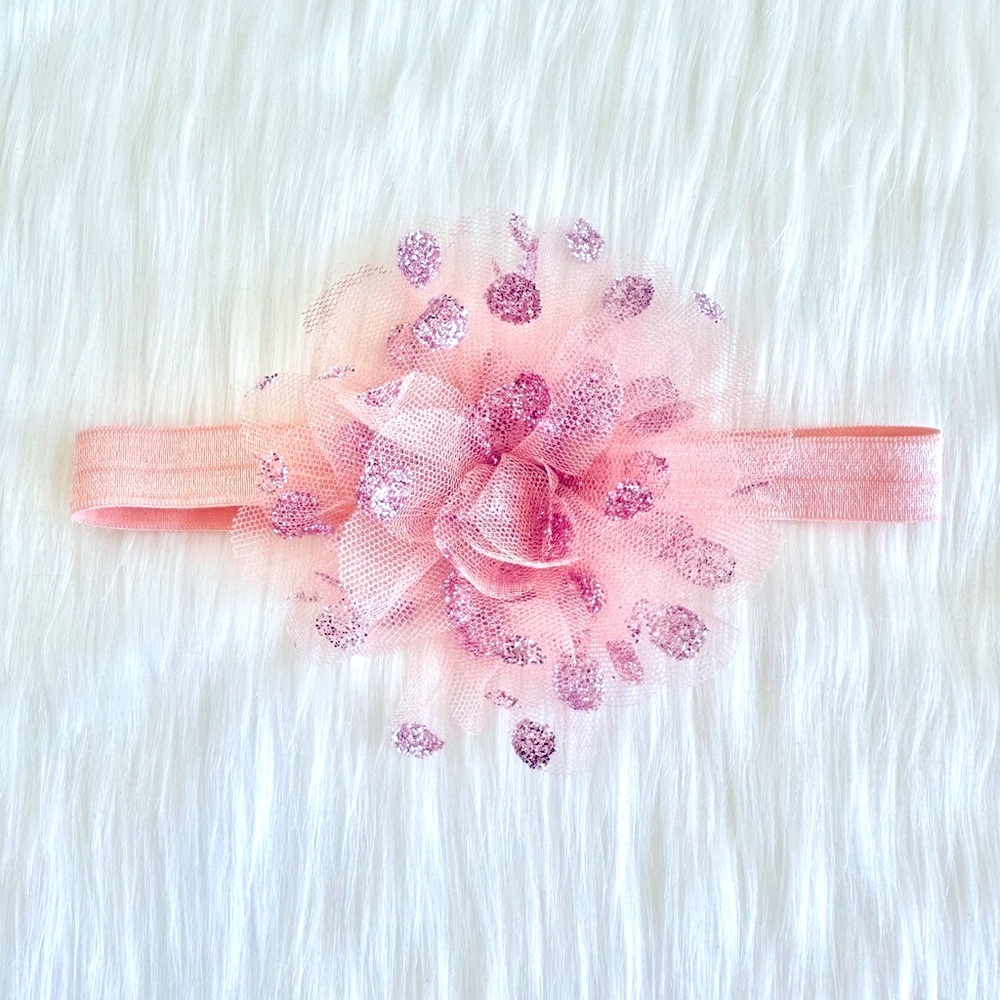 GLITTER FLORAL HEADBAND